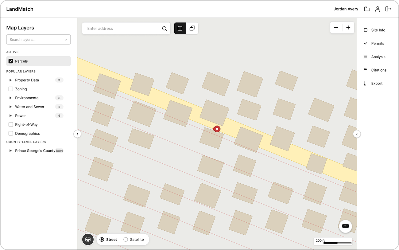 Version 3 lo-fi wireframe with refined layout and the floating chatbot button