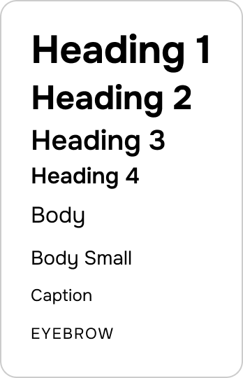 Type specimen showing the Onest heading and body scale